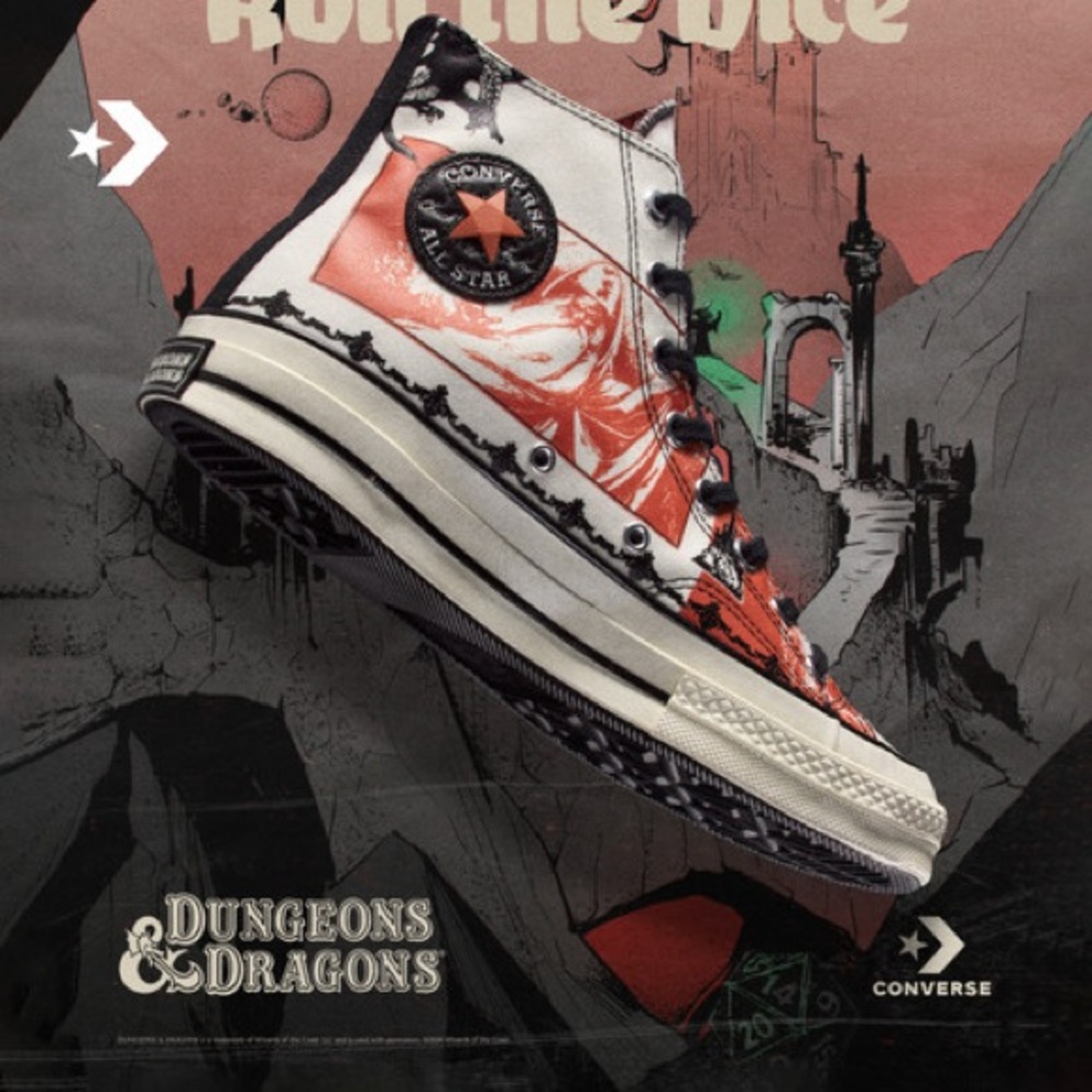 New Converse x Dungeons & Dragons Chuck 70 High Shoes - Egret (A09883C) SZ 8.5